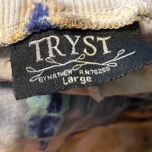 Vintage Y2K Tryst Tie Dye Maxi Skirt L in Denim/Khaki - Picture 7 of 9